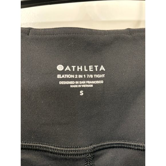 Athleta Elation 2 in 1 7/8 Tight Black Sz S - Picture 4 of 6